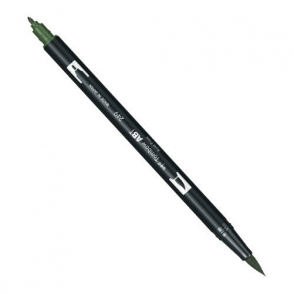 Маркер-кисть "Abt Dual Brush Pen" 249 темно-зеленый с желтоватым отливом